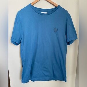 INIMIGO Men’s Organic Cotton Heart T Shirt Size XL Blue